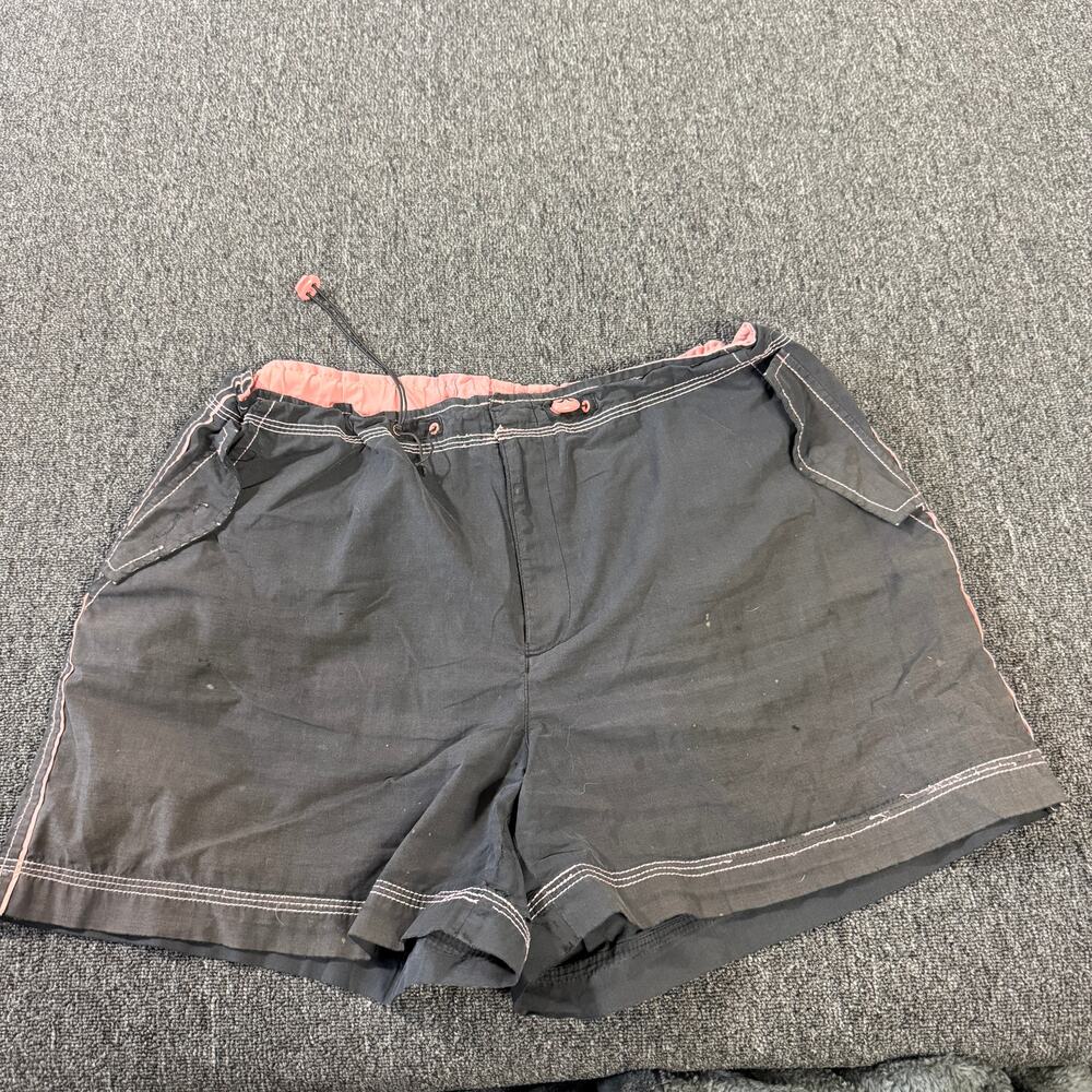 Vintage Y2k Black Faded 4" Swim Trunk Hike Shorts Salmon Women's 30